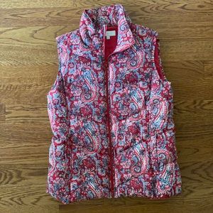 Talbots Paisley Vest